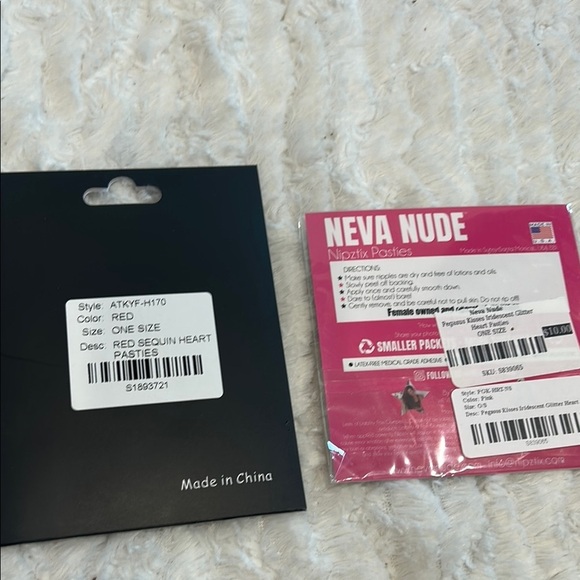 Neva Nude Glitter Heart Pasties & red glitter heart pasties dolls kill  w tags - Picture 3 of 7